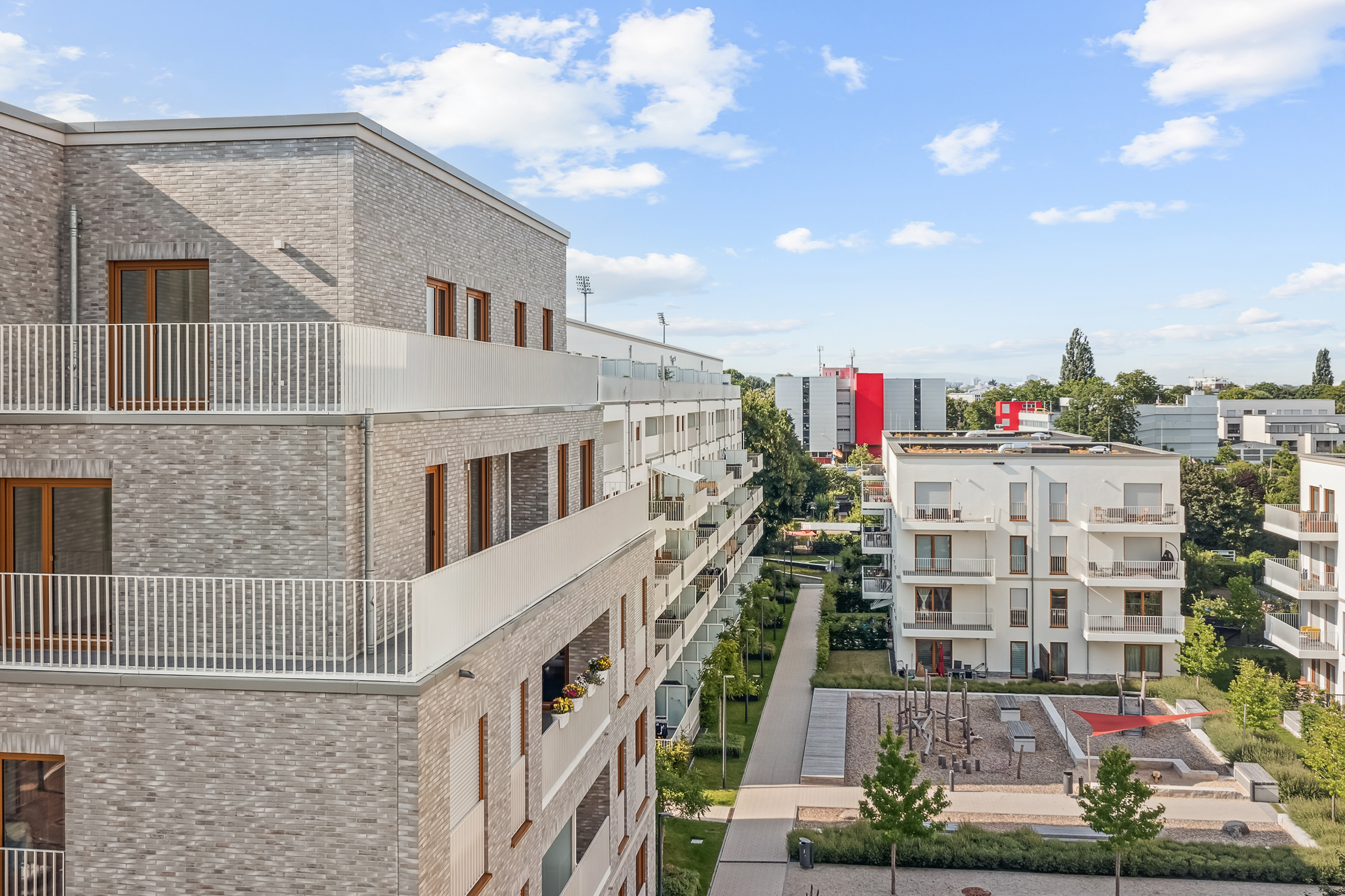 VIDO Frankfurt - Innenhof - Drohnenaufnahme
